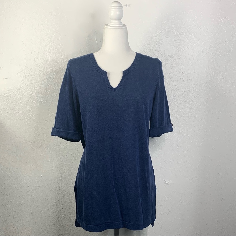 J Jill Lightweight Navy Blue Sweater